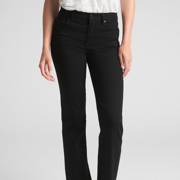 GAP Mid Rise Perfect Boot Jeans in Everblack New - Picture 2 of 8